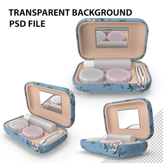 PSD caso de viaje para lentes de contacto png