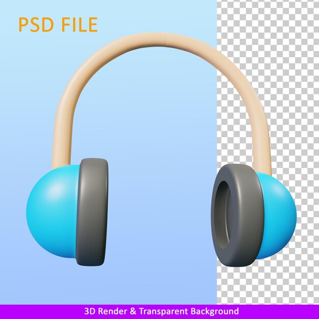 Casque D'illustration De Rendu 3d