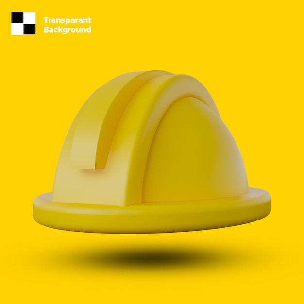 PSD un casque jaune avec les mots fond transparent dessus