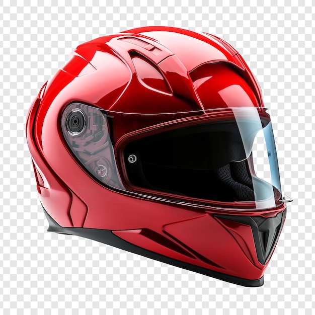 Casque de moto complet détaillé isolé sur fond transparent