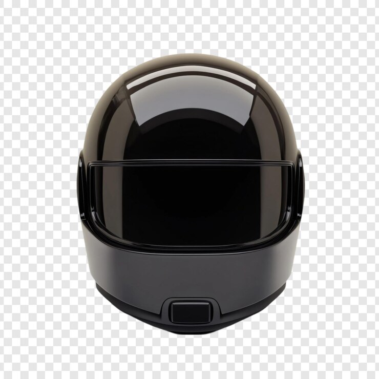 PSD un casque de moto noir élégant, symbole de vitesse et de protection