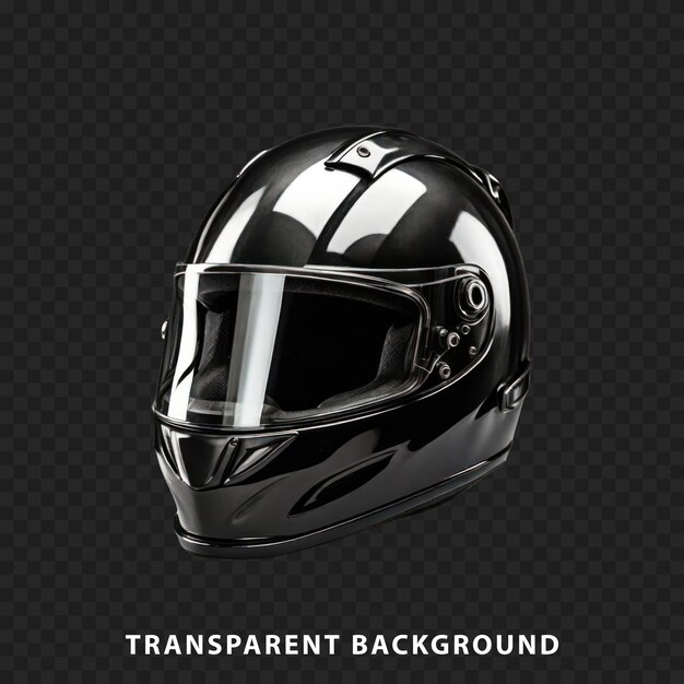 PSD casque noir isolé sur fond transparent