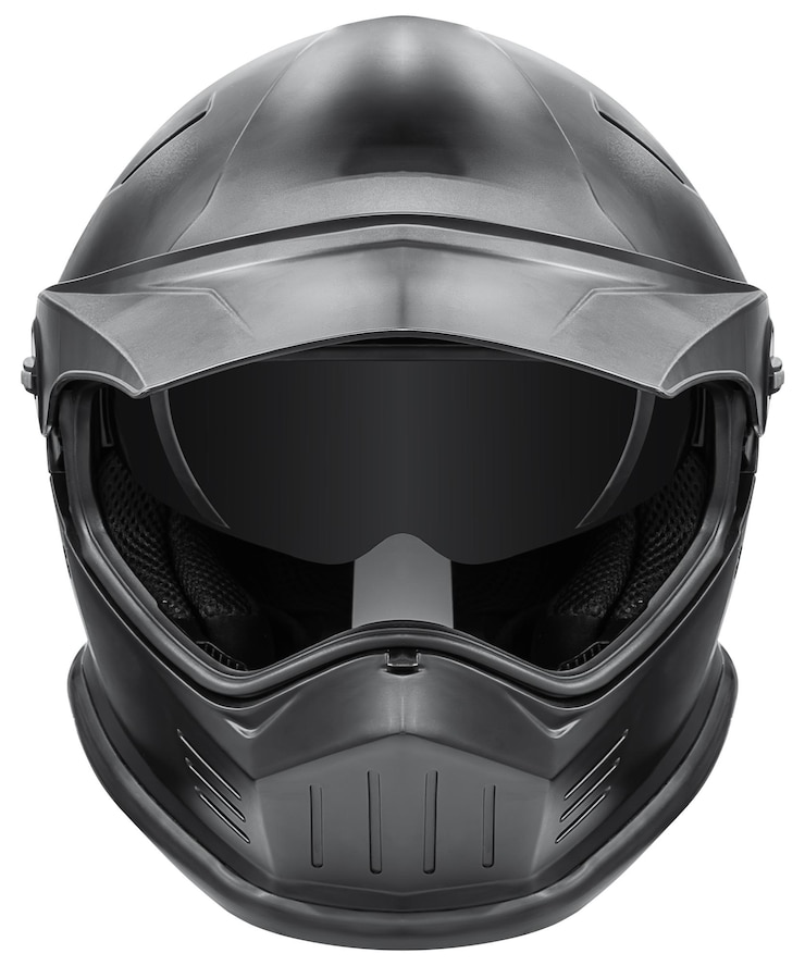 PSD casque rétro noir