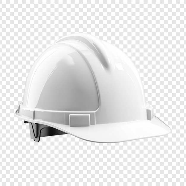 Un casque de sécurité blanc isolé sur un fond transparent Équipement de sécurité pour les travailleurs de la construction Vêtements de protection pour le travail industriel