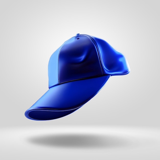 Casquette De Baseball Bleue Isolée Objet 3d