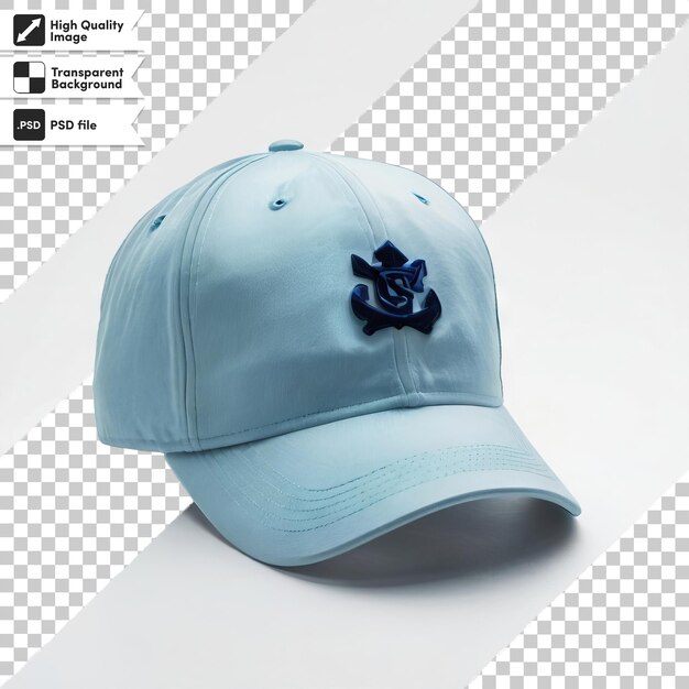 Une Casquette De Baseball Avec Un Logo Bleu Dessus