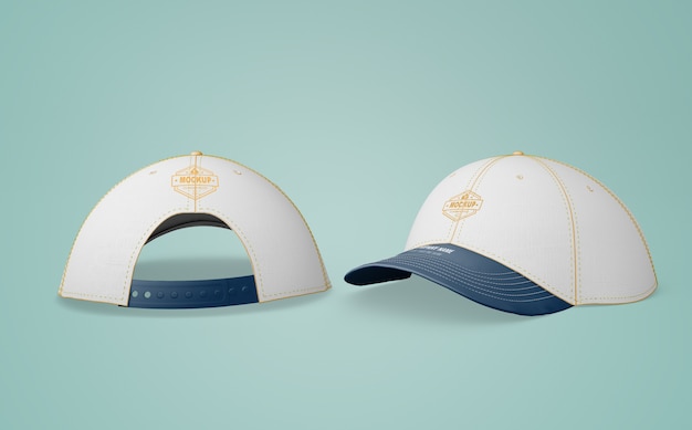 PSD casquette blanche avec logo de l'entreprise