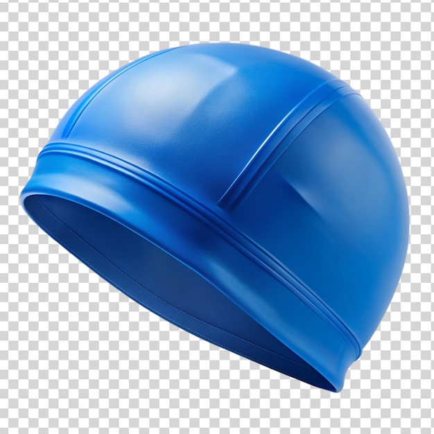 PSD casquette de natation bleue isolée sur fond transparent