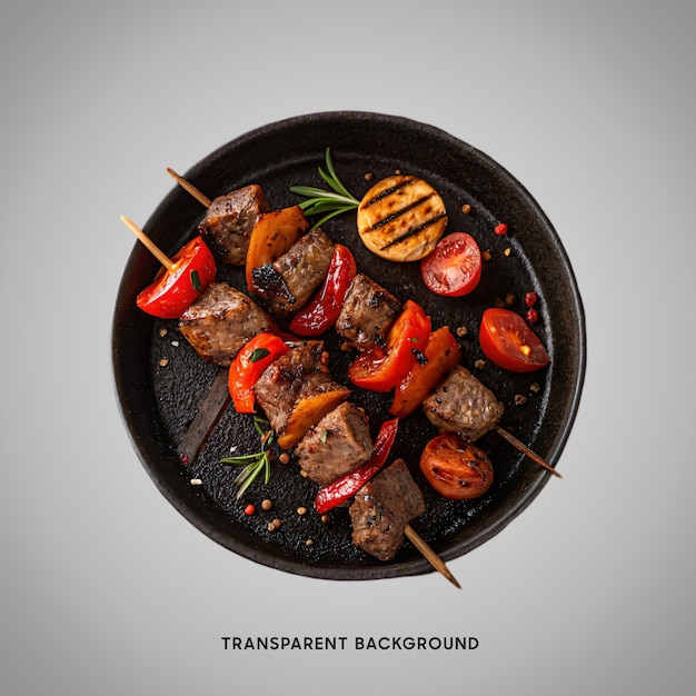 une casserole de nourriture avec un hot-dog et des légumes dessus