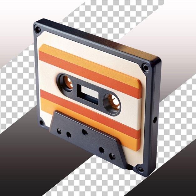 PSD cassette de arte pop en color y vintage