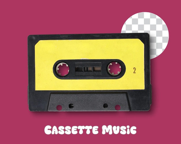 PSD cassette de música cerrada con cinta de audio psd