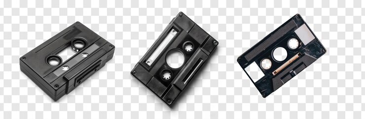 PSD cassette tape isolated on white style raw v 6 job id 474f896cf1b14afa9191a1854462342e