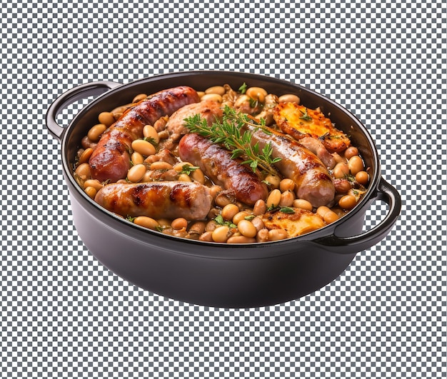 Cassoulet Délicieux Et Délicieux Isolé Sur Fond Transparent