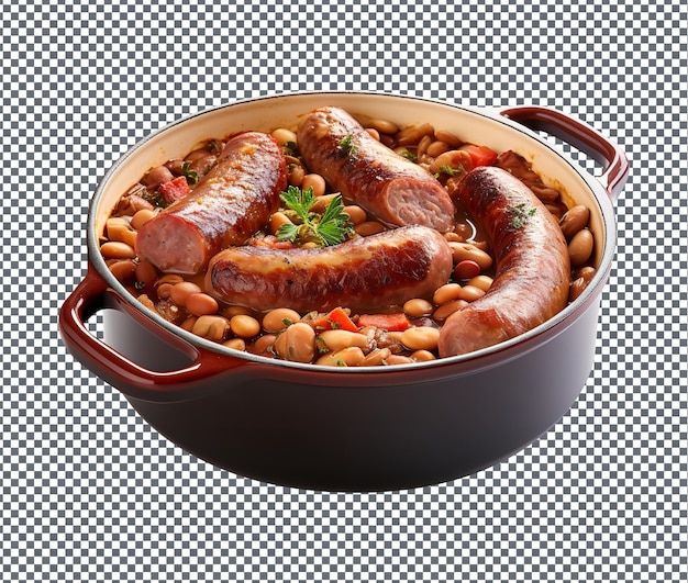 PSD cassoulet gostoso e delicioso isolado em fundo transparente