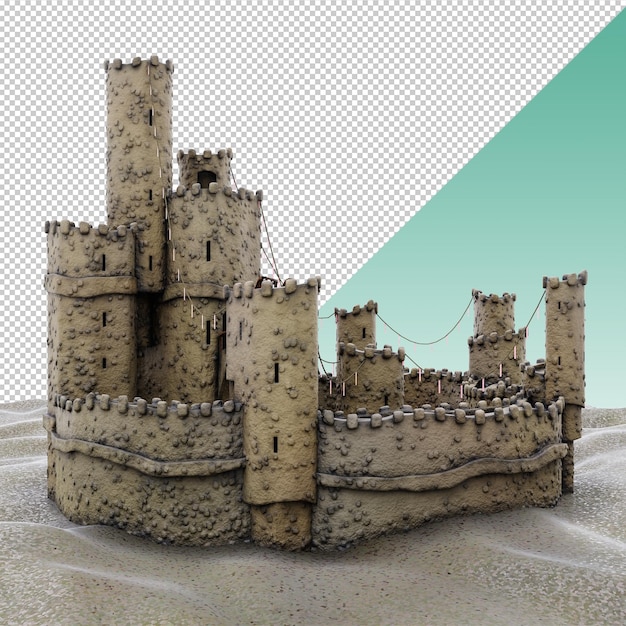 Castelo de areia na praia
