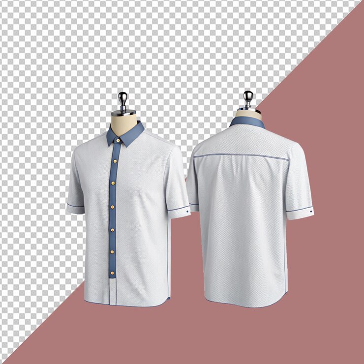 PSD casual businessbuttonupshirt mockup sfondo trasparente