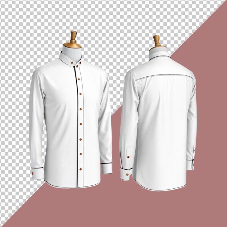PSD casual businessbuttonupshirt mockup sfondo trasparente