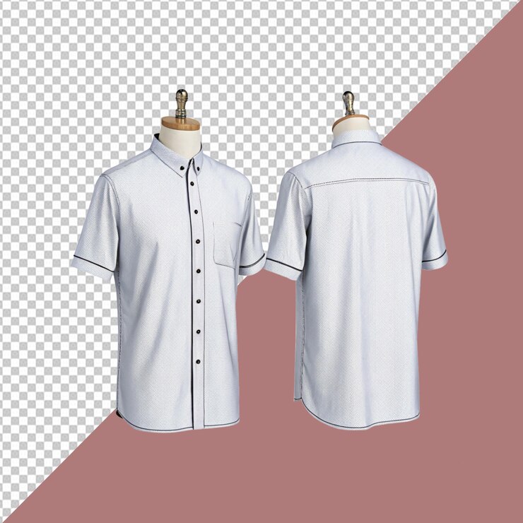 PSD casual businessbuttonupshirt mockup sfondo trasparente