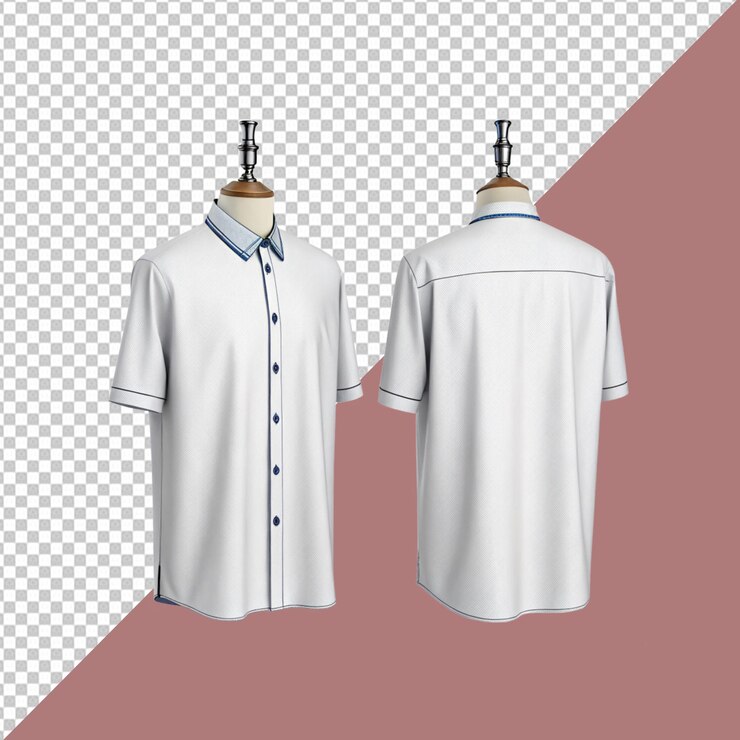 PSD casual businessbuttonupshirt mockup sfondo trasparente
