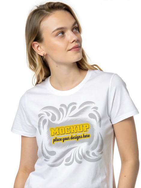 Casual Cool T-Shirt-Mockup in der städtischen Szene
