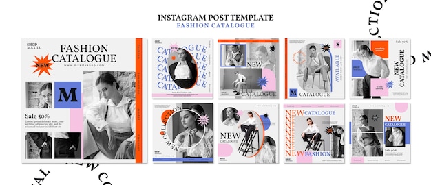 Catálogo de moda en las publicaciones de Instagram