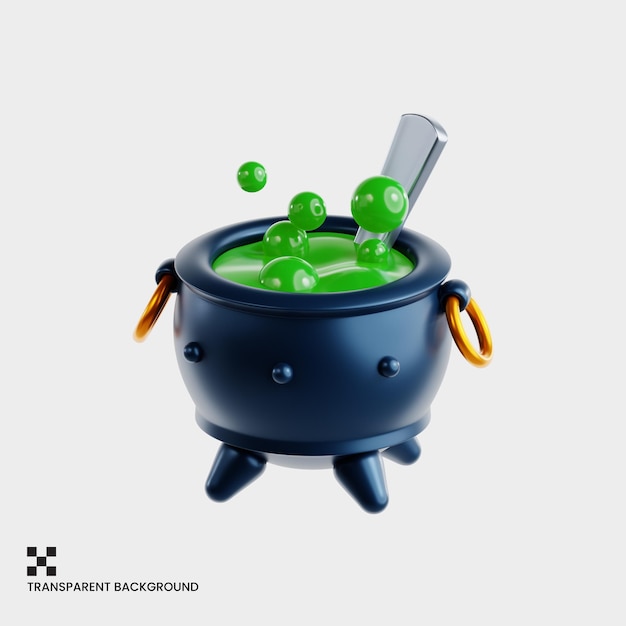 Cauldron bubbling con pozione verde