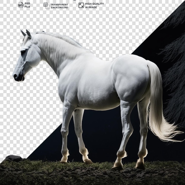 PSD cavalo branco png e jpg