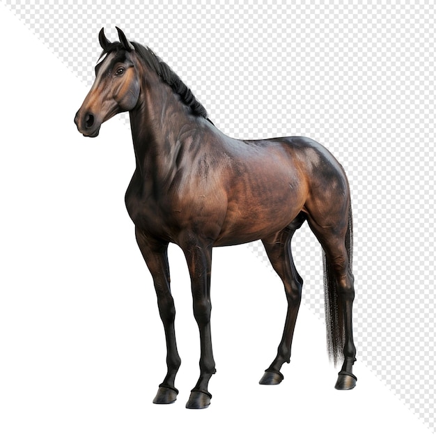 Cavalo castanho majestoso