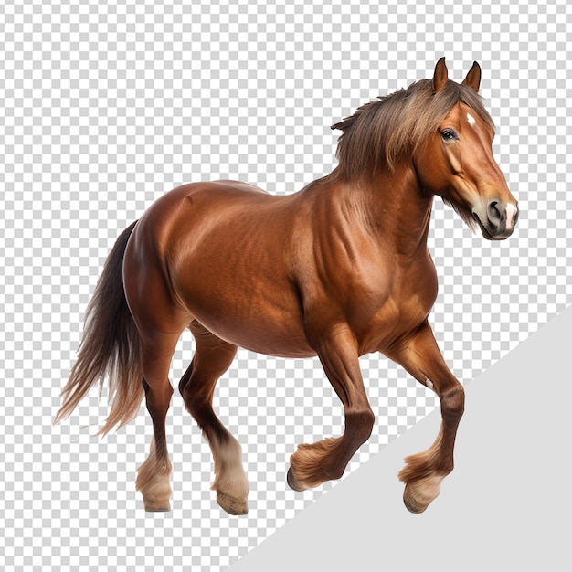 PSD cavalo correndo isolado em fundo transparente