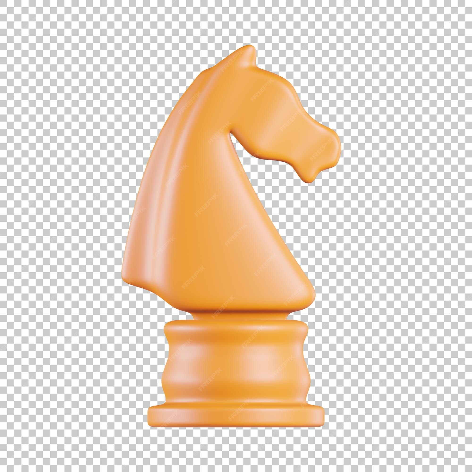 Ilustração de xadrez de cavalo em estilo 3d