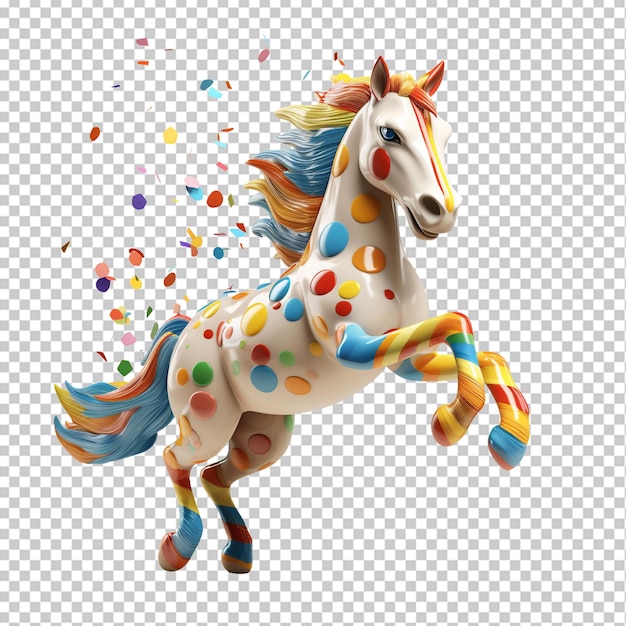 cavalo divertido ilustração 3d png