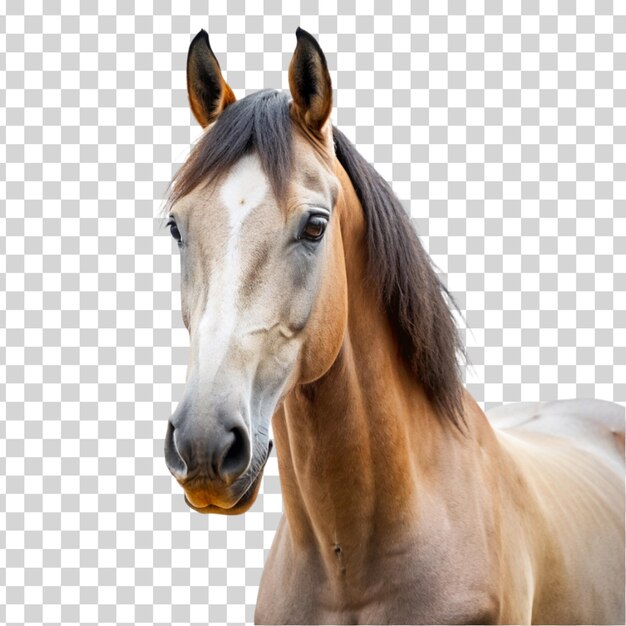 PSD cavalo mustang selvagem isolado em fundo transparente