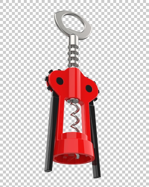 Cavatappi su sfondo trasparente 3d rendering illustrazione