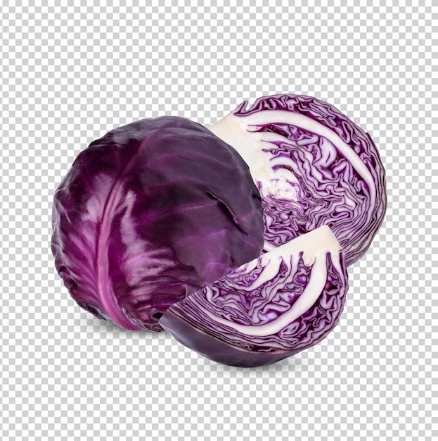 Cavolo viola fresco isolato PSD Premium