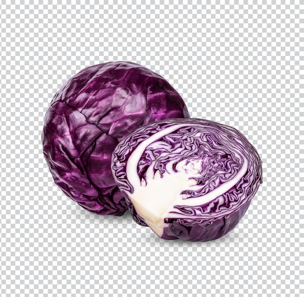Cavolo viola fresco isolato PSD Premium