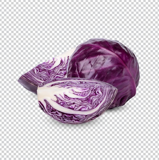 Cavolo viola fresco isolato PSD Premium