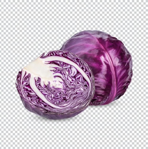 Cavolo viola fresco isolato PSD Premium
