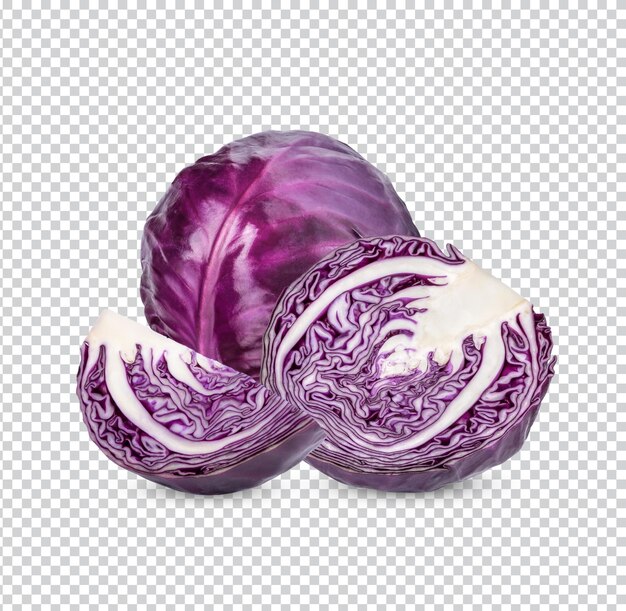 Cavolo viola fresco isolato PSD Premium