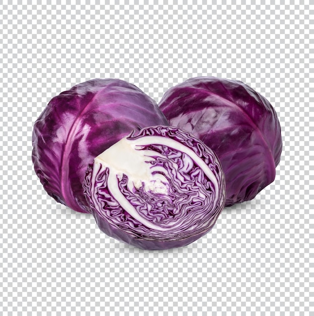 Cavolo viola fresco isolato PSD Premium