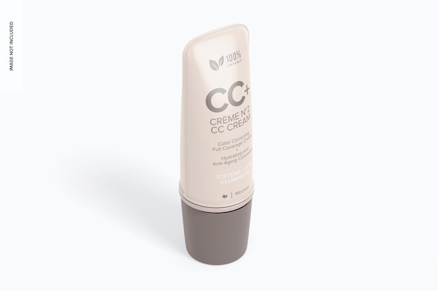 CC Cream Bottle Mockup, Perspektive