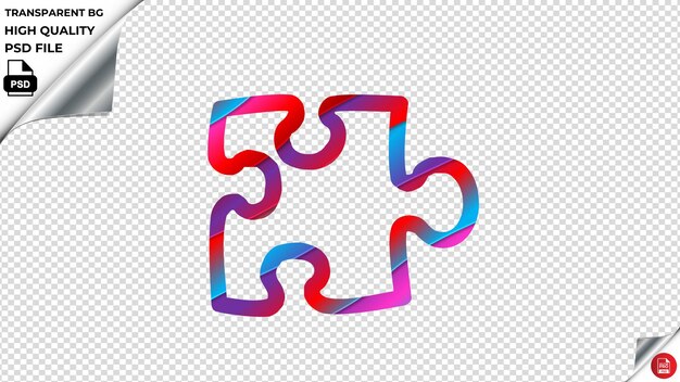 PSD cc-puzzle-vektor-symbol rot blau lila band psd durchsichtig