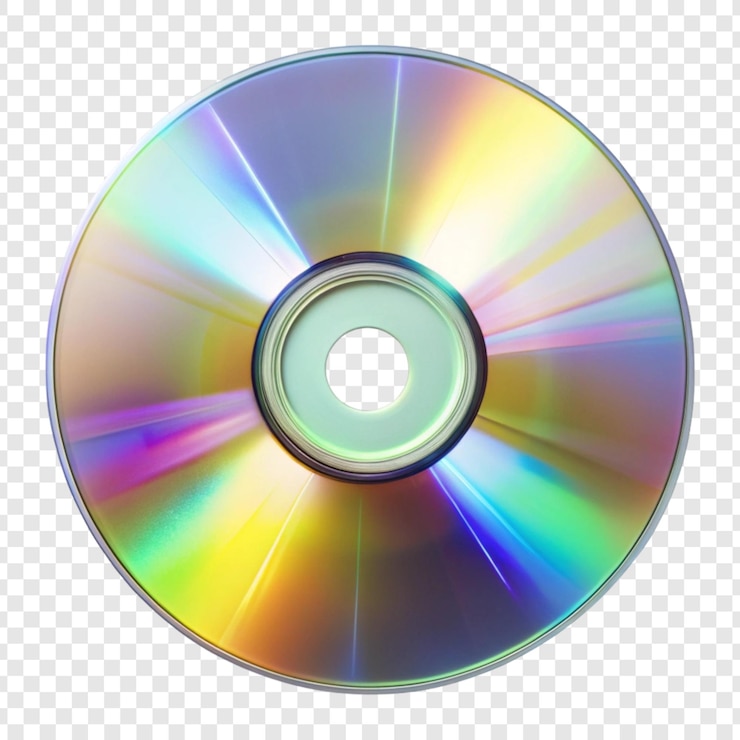 PSD cd en blanco resplandor sobre un fondo blanco un reflejo minimalista