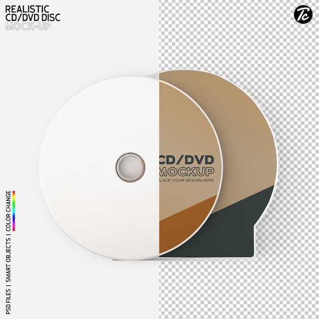 Cd-disc und cd-box-cover-modell-design isoliert