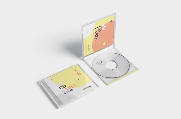 PSD cd-label und case-mockup