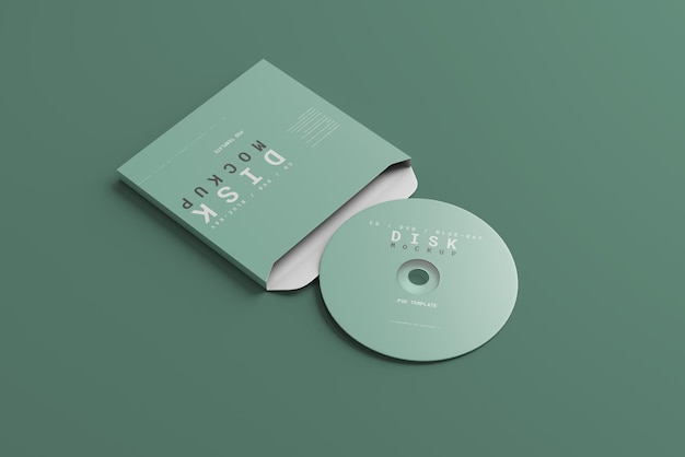 CD mit Box Mockup