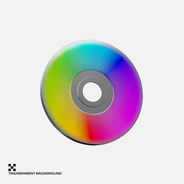 PSD un cd multicolore avec un effet de gradient