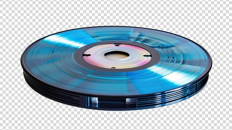 PSD un cd con una portada azul que dice cd en él