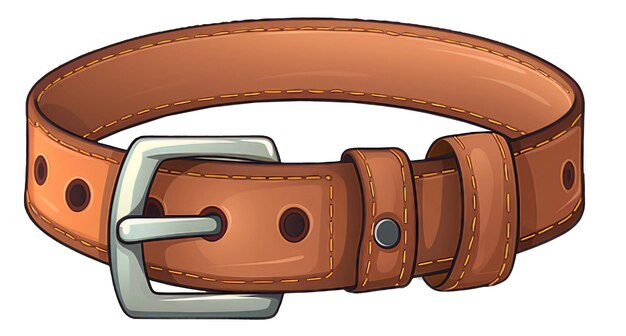 Ceinture En Cuir Isolée Sur Blanc