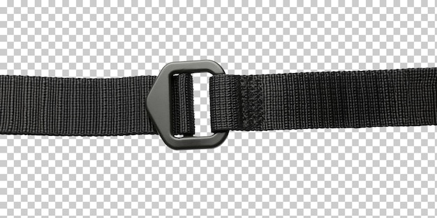 PSD ceinture de fixation en nylon noir isolée sur fond transparent png psd