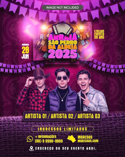 Celebração de junho Clube Evento Flyer Poster Feed